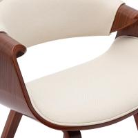 Esszimmerstuhl Maira Stoff walnuss/creme 