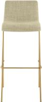 2er Set Barhocker Hoover Stoff 4-Fuß Gold creme 