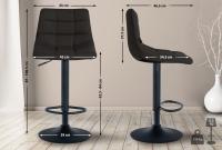 2er Set Barhocker Jerry Stoff schwarz schwarz 