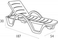 10er Set Sonnenliege Havana weiß 