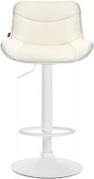 Barhocker Vonore Stoff weiß creme