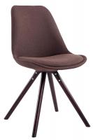 4er Set Stühle Toulouse Stoff Rund cappuccino (eiche) braun 