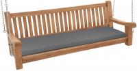 Schaukelbank Joyce mit Sitzkissen 180 cm + teak  dunkelgrau
