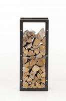 Kaminholzständer Keri 25x40x150 schwarz-matt 