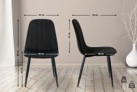 4er Set Esszimmerstuhl Baxter Samt schwarz 4er Set Esszimmerstuhl Baxter Samt schwarz