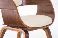 Besucherstuhl Kingston walnuss/creme 