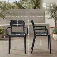 6er Set Stühle Paris schwarz 