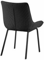 2er Set Stuhl Saranda Stoff schwarz titangrau 
