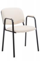Besucherstuhl Ken PRO Kunstleder creme