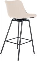 4er Set Barhocker Weston Schwenkbar Samt creme 