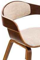 2er Set Stühle Kingston Stoff walnuss/creme 