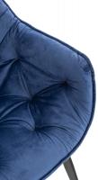 Stuhl Tanna Samt blau 
