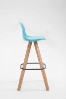 Barhocker Franklin Kunstleder Square Natura (eiche) blau 