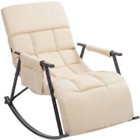 Schaukelstuhl Elara Stoff creme