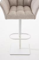 Barhocker Damaso W Stoff elfenbein 