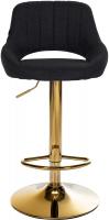 Barhocker Milet Stoff gold schwarz 