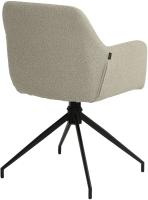 2er Set Esszimmerstuhl Merlinda Stoff Teddy taupe 
