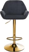 Barhocker Braga Gold Samt schwarz 