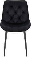 Esszimmerstuhl Wallace Samt schwarz 