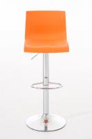 2er Set Barhocker Hoover Kunststoff chrom orange