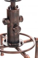 2er Set Barhocker Lumos Vintage Kunstleder bronze dunkelgrau 