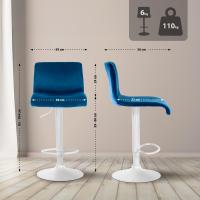 Barhocker Hover Samt W blau 