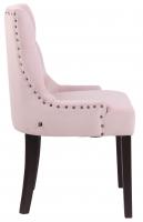 4er Set Esszimmerstühle Aberdeen Samt antik pink 