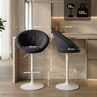 Barhocker London Samt weiß schwarz 