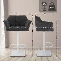 Barhocker Damaso W Cord dunkelgrau Barhocker Damaso W Cord dunkelgrau