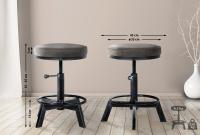2er Set Hocker Destin antik silber 