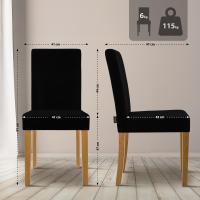 2er Set Esszimmerstuhl Ina Cord antik hell schwarz