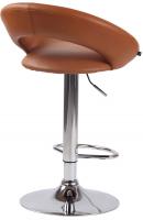 2er Set Barhocker Olinda Kunstleder chrom hellbraun 