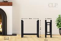 Kaminholzständer Medya eckig 30x80x80 cm schwarz 