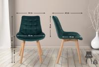 2er Set Stühle Brook Samt grün 