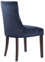 4er Set Esszimmerstühle Aberdeen Samt antik blau 