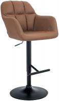 Barhocker Natoma Kunstleder schwarz hellbraun 