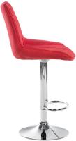 2er Set Barhocker Toni Stoff chrom rot 