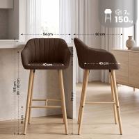 Barhocker Ando Stoff braun Barhocker Ando Stoff braun