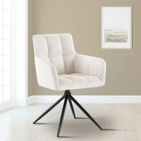 2er Set Esszimmerstuhl Jonah Stoff creme 