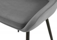 Esszimmerstuhl Elmira Samt schwarz dunkelgrau 