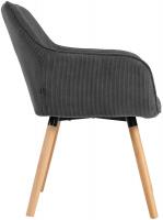 Esszimmerstuhl Vienna Cord natura dunkelgrau 