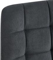 2er Set Esszimmerstuhl Antibes Cord schwarz 