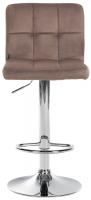 2er Set Barhocker Peru Samt chrom braun 