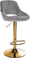 Barhocker Milet Samt gold dunkelgrau 