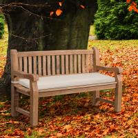 Teakbank Daxon mit Sitzkissen 150 cm creme Teakbank Daxon mit Sitzkissen 150 cm creme