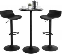 2er Bartisch Set Navo Kunststoff schwarz 2er Bartisch Set Navo Kunststoff schwarz