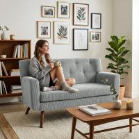Sofa Kioni Cord grau 