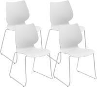 4er Set Stuhl Houma weiß