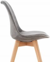 Stuhl Linares Samt grau 