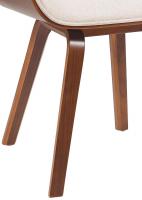 Besucherstuhl Beverley Stoff walnuss/creme 
